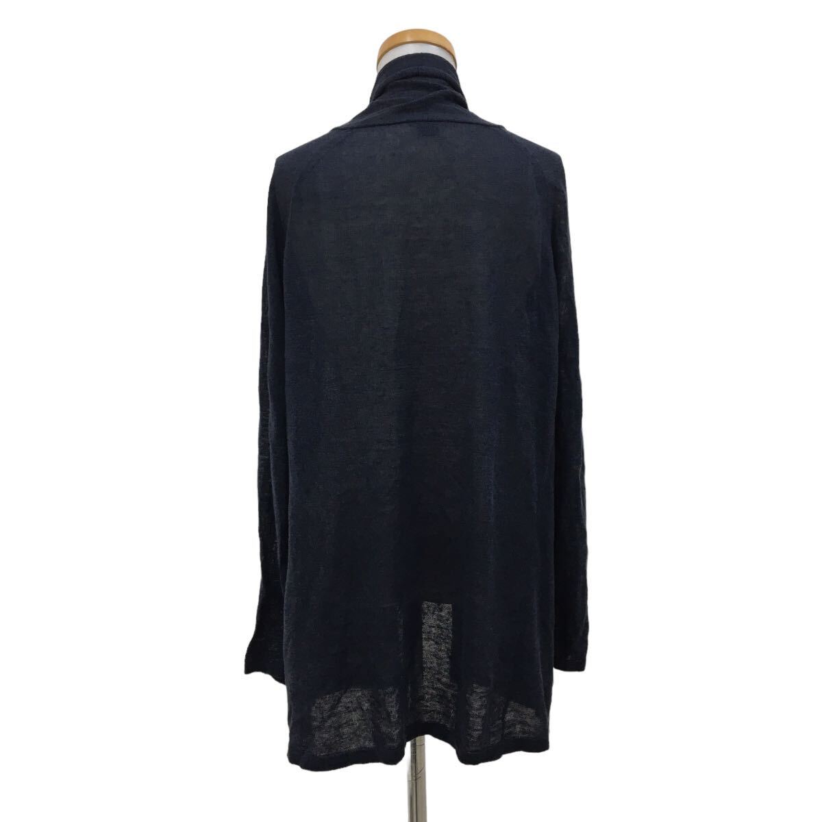 NC240-30 theory theory linen cardigan cardigan outer garment feather weave tops lady's S navy navy blue flax 