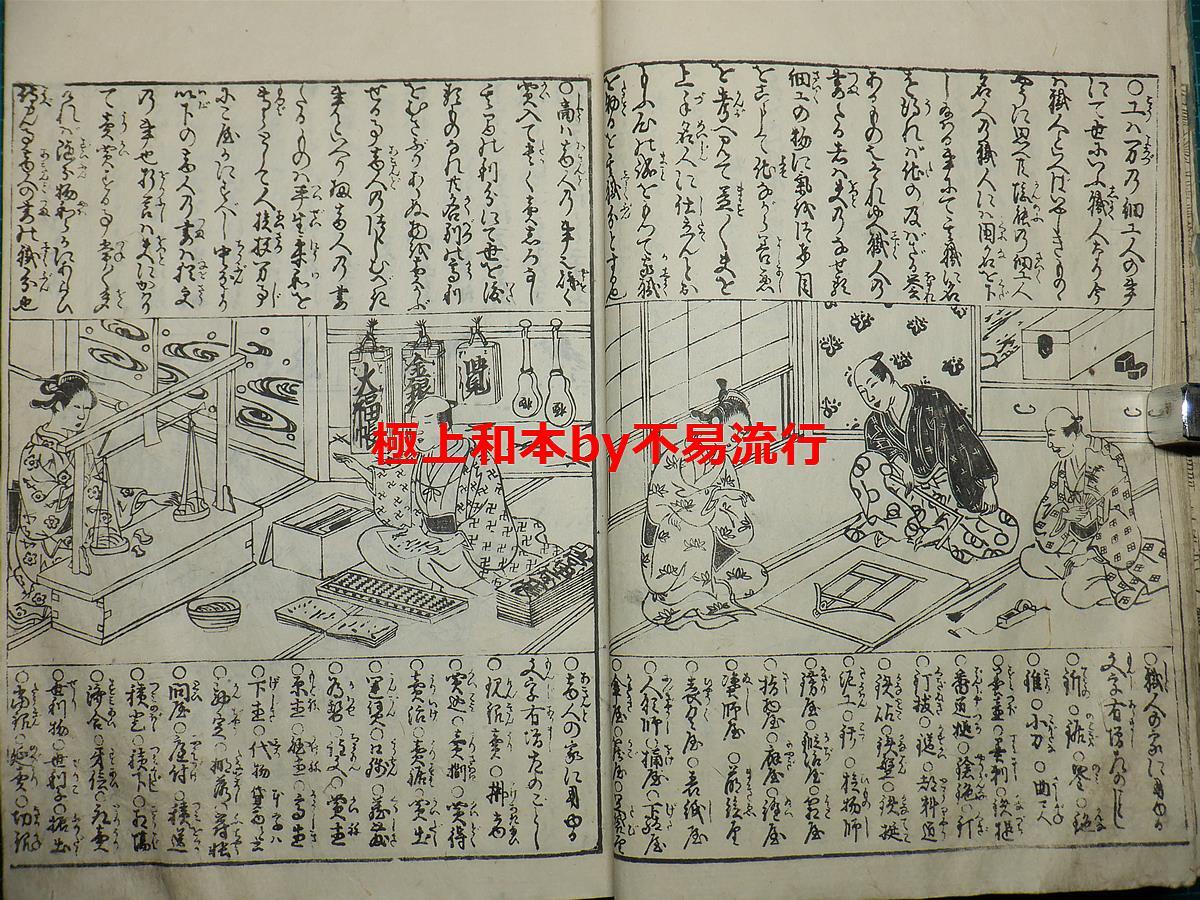 ●極上和本YM4259●女用文章糸車 田中友水子原作 北尾辰宣書 往来物 原装題簽付 天保12年刊