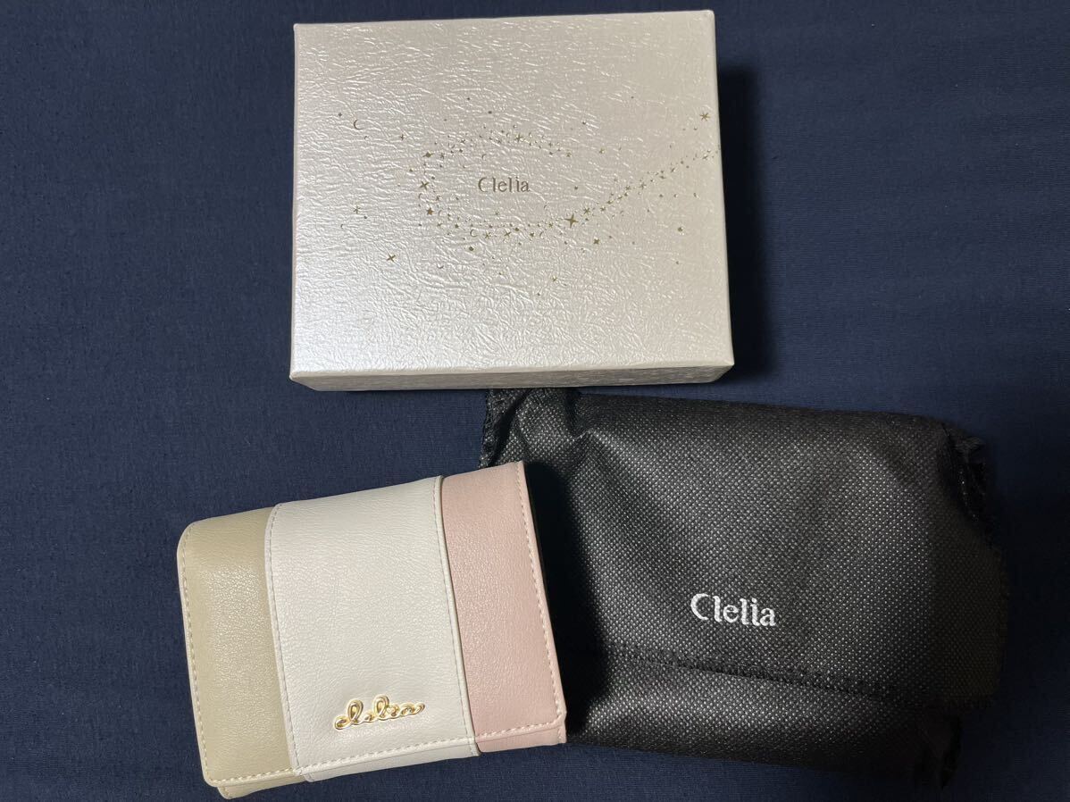 クレリア Clelia 二つ折り財布 ウォレット レザー ロゴ サクラ Sakura