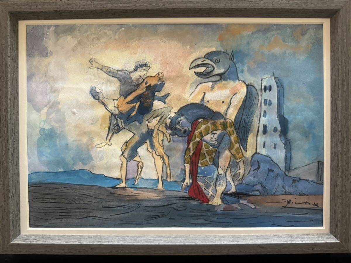 パブロ・ピカソ、ミノトール、希少限定画集画、新品額装付 肉筆 パブロ ピカソ Picasso ミノタウロス 額装 ピカソ百周年