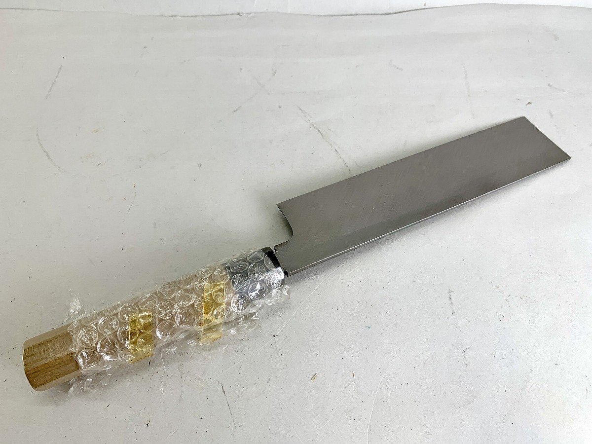 Bibian 比比昂- 本職用薄刃包丁本焼真改作柳330mm 鞘・木箱付き Bibian 比比昂- 本職用薄刃包丁本焼真改作柳330mm 鞘・木箱付き