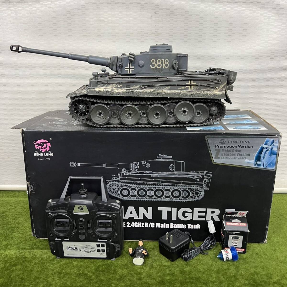 D★☆ 動作未確認/現状渡し HENG LONG/ヘンロン ラジコン戦車 GERMANTIGER 1:16スケール 2.4GHz R/C Main Battle Tank