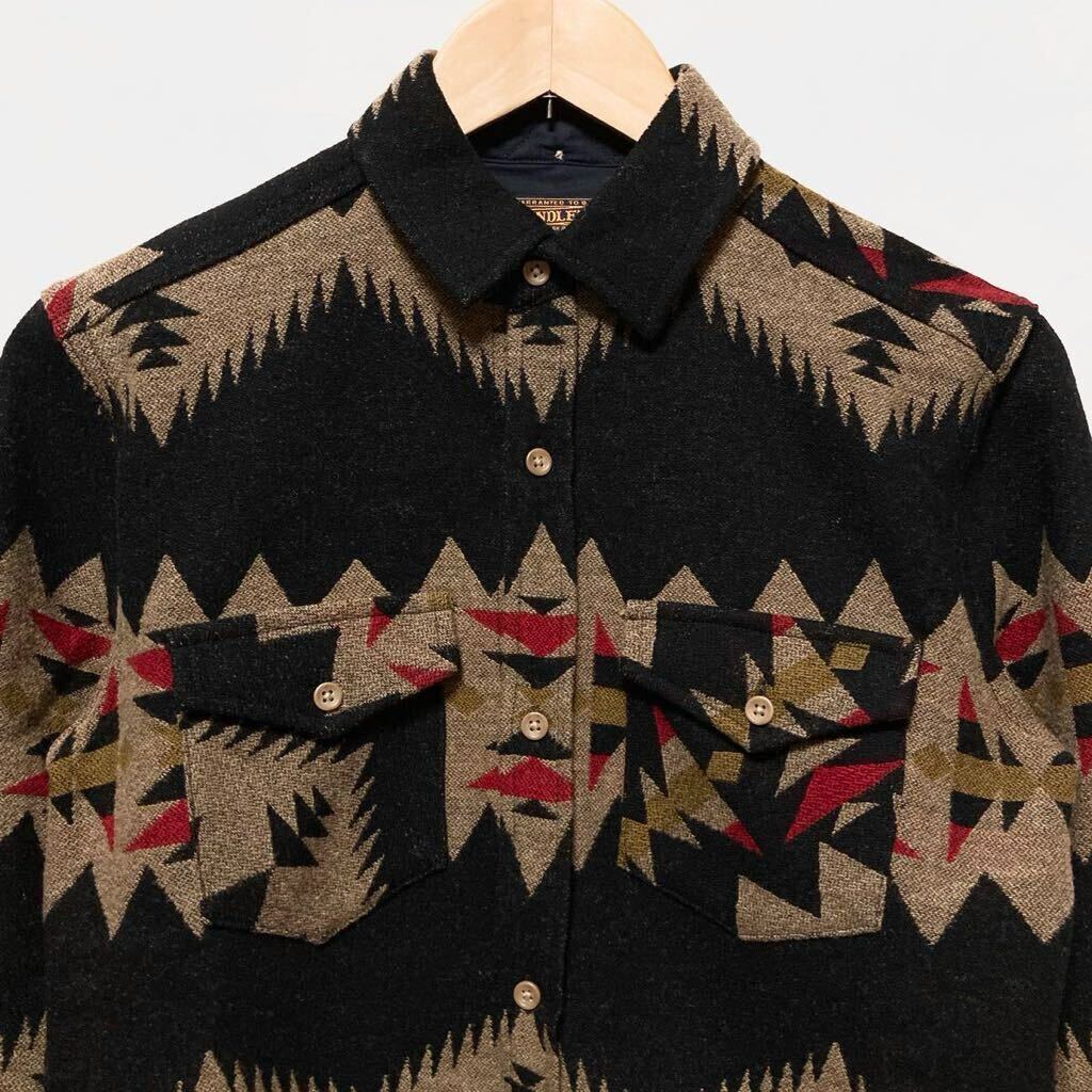 pendleton portland collection XS ペンドルトン ポートランドコレクション キャンプ シャツ チーフジョセフ ウール 総柄 ネイティブ柄