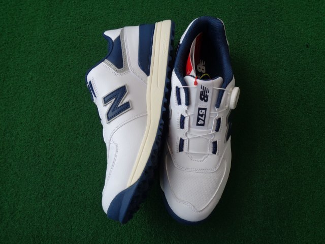 GK石川橋●新品411 ◆ニューバランス◆ゴルフシューズ◆UGBS574J◆ホワイト◆ネイビー◆28.0cm◆