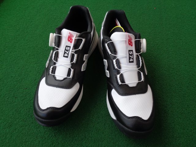 GK石川橋●新品416 ◆ニューバランス◆ゴルフシューズ◆UGBS574L◆ブラック◆ホワイト◆27.0cm◆