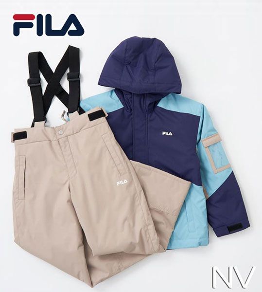 送料300円(税込)■yr997■キッズ FILA スノーウェア 上下セット(143-720) 140cm 12800円相当(柊)【シンオク】