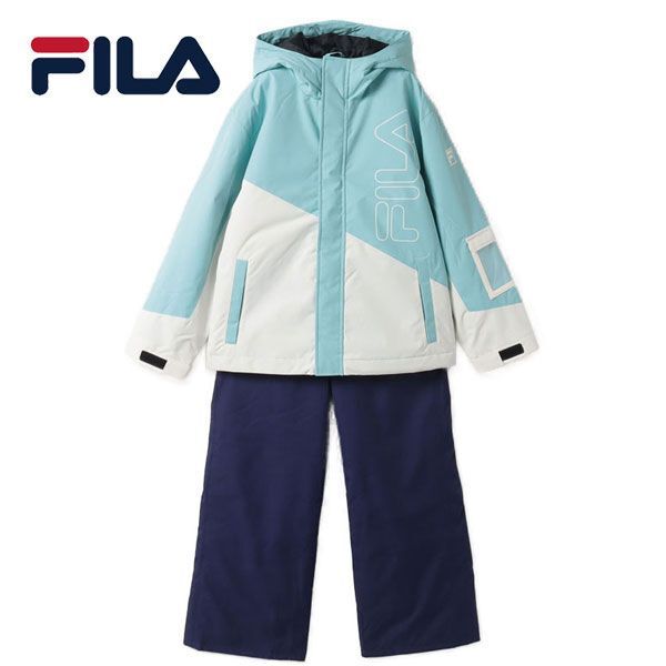 送料300円(税込)■yr904■キッズ FILA スノーウェア 上下セット(143-721) 150cm 12800円相当(柊)【シンオク】