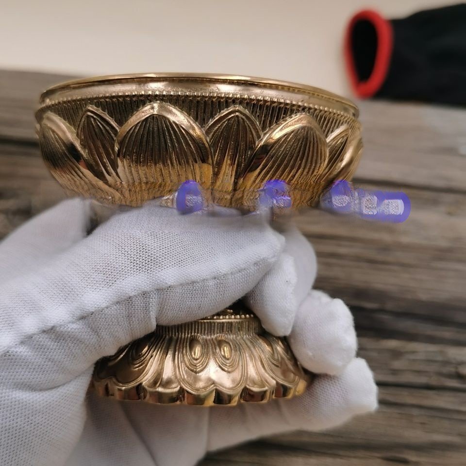 2点セット 蓮華形 仏器 真言宗 仏教工芸品 銅製 磨き仕上げ 口径 2点セット 蓮華形 仏器 真言宗 仏教工芸品 銅製 磨き仕上げ 口径