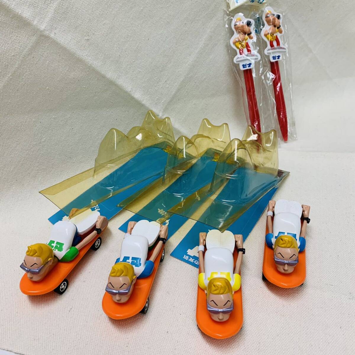 非売品/大正製薬/ゼナ 所ジョージ プルバック ミニカー×4& 非売品/大正製薬/ゼナ 所ジョージ プルバック ミニカー×4&