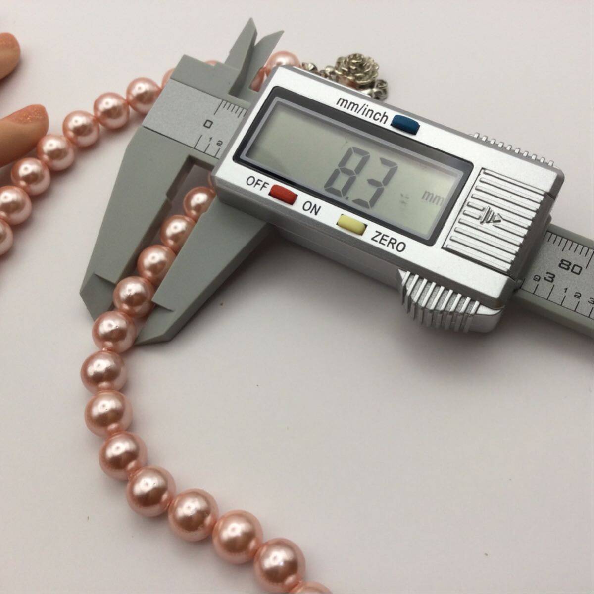 天然貝パール 約8 2mm玉 全長約41〜42cmピンクパールネックレス 天然貝パール 約8 2mm玉 全長約41〜42cmピンクパールネックレス