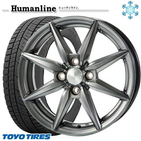 高崎 新品 冬セット ヒューマンライン HS-08 14x5.5J +43 4H100 トーヨー OBSERVE GIZ2 175/70R14インチ カローラ等