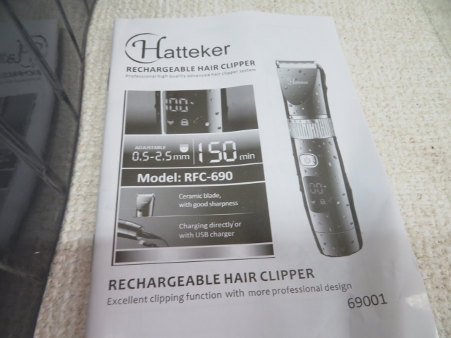 HATTEKER RFC-690 バリカン ヘアカッター アダプター HATTEKER RFC-690 バリカン ヘアカッター アダプター