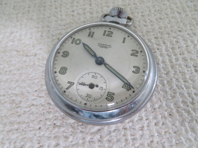 ★SMITHS 懐中時計 アナログ 手巻き スモールセコンド スミス ジャンク USED 00410★！！