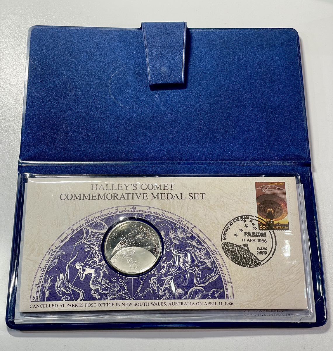 純銀製 シンガポール 1986年 ハレー彗星 5オンス 記念メダル 純銀製 シンガポール 1986年 ハレー彗星 5オンス 記念メダル