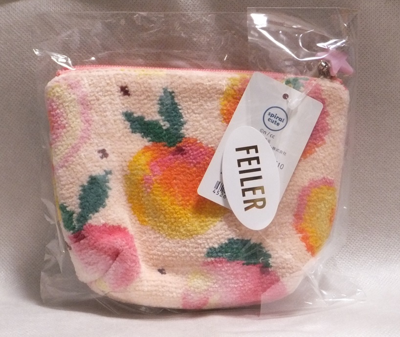 ちいかわ フェイラー FEILER ピーチドット ポーチ 小 完売品 桃 ちいかわ フェイラー FEILER ピーチドット ポーチ 小 完売品 桃