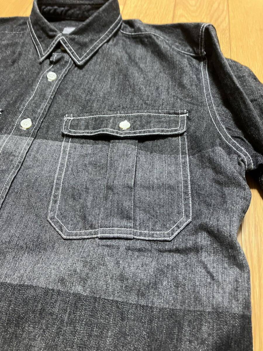 2001年秋冬 ラインデニムシャツ コムデギャルソン オム shirt 2001年秋冬 ラインデニムシャツ コムデギャルソン オム shirt