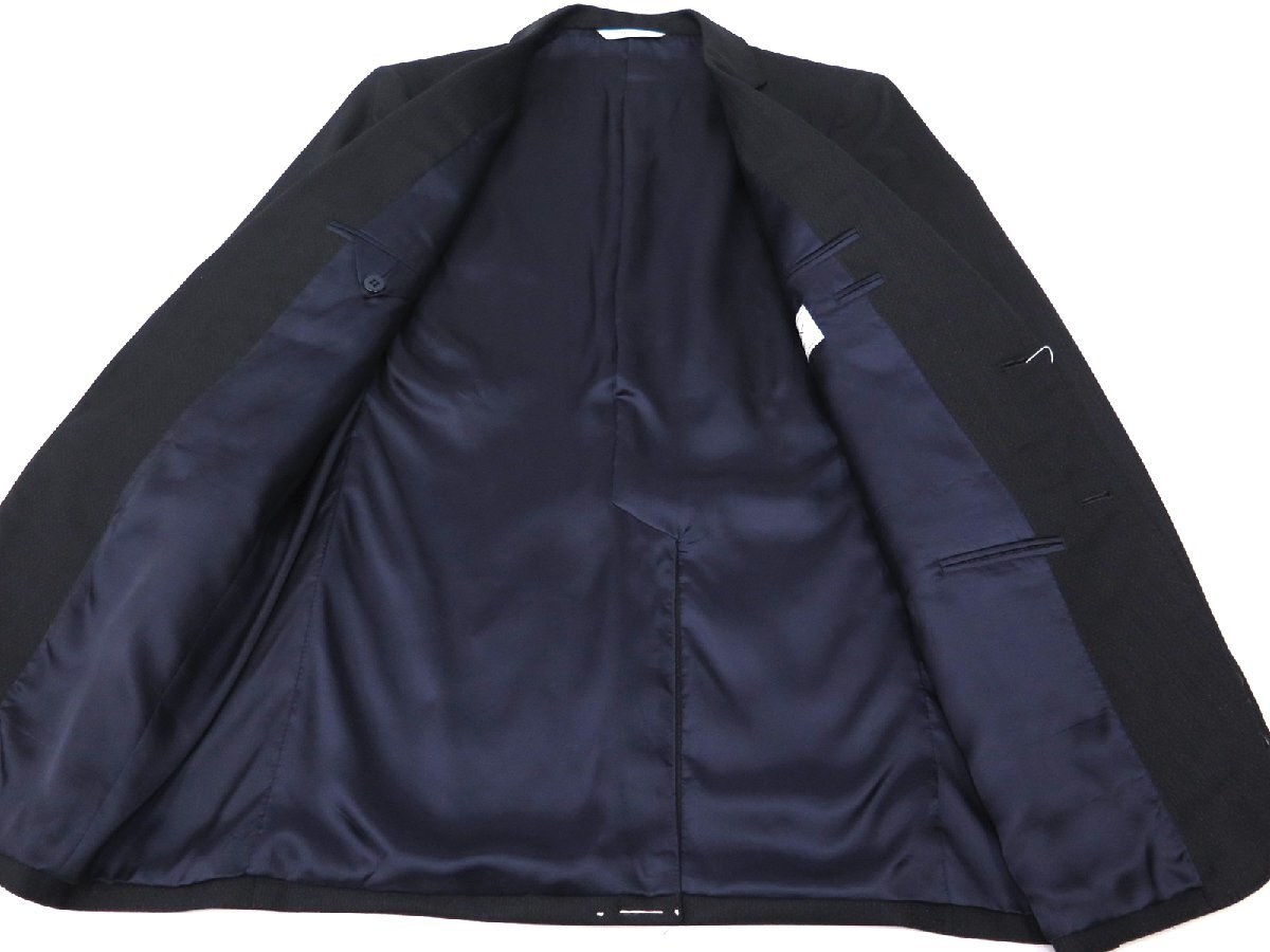 9827*D\'URBAN Durban * new goods made in Japan [ total reverse side ] shadow stripe suit dark blue /Y7 regular price 96800 jpy 