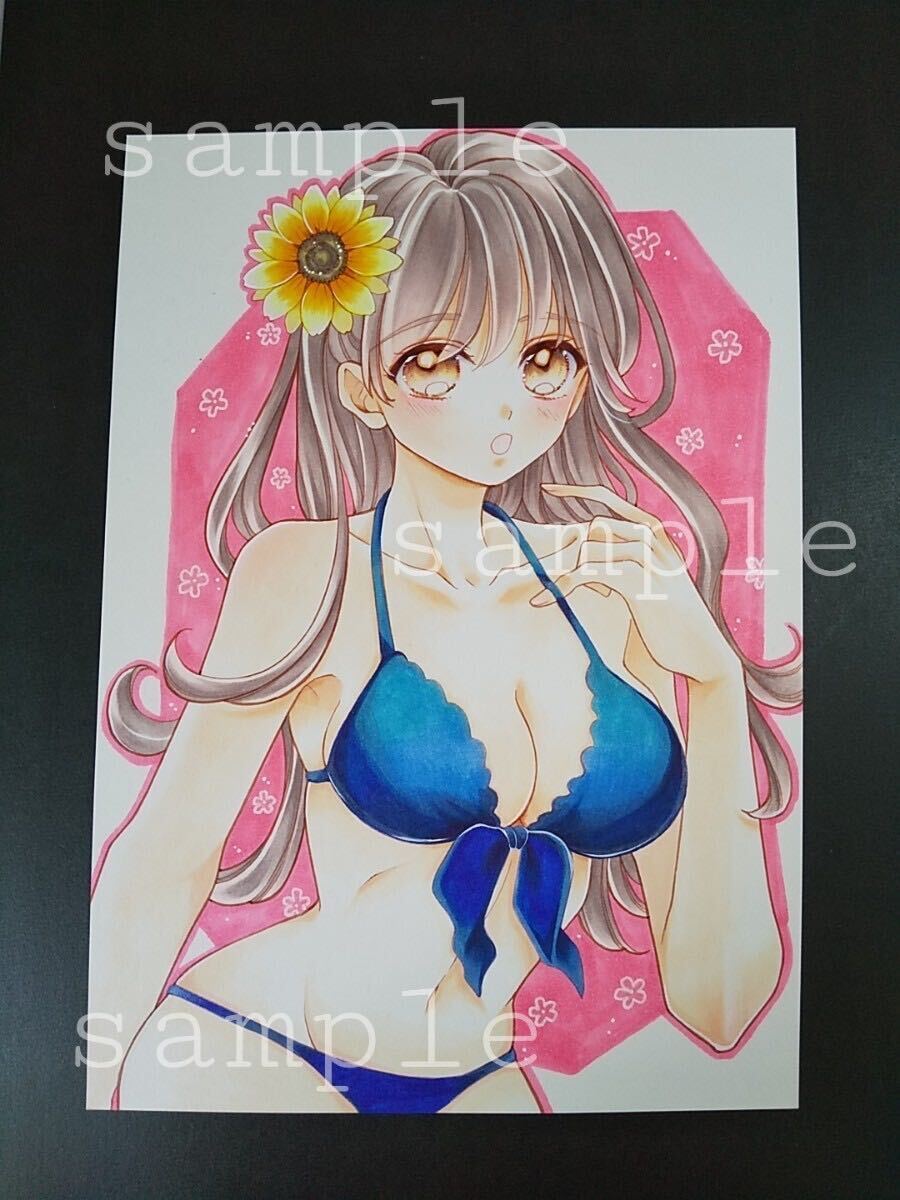 手描きイラスト オリジナル B5サイズ 女の子 - 手描きイラスト 手描きイラスト オリジナル B5サイズ 女の子 - 手描きイラスト