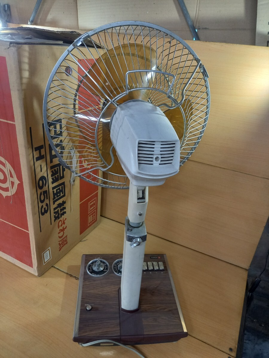 [N]HITACHI Hitachi H-653.. manner retro that time thing electric fan origin box attaching 