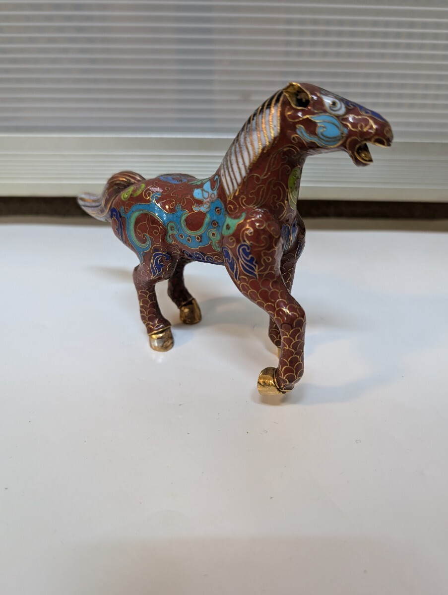 七宝焼 馬 置物 インテリア 金属工芸(銅製)|売買された 七宝焼 馬 置物 インテリア 金属工芸(銅製)|売買された