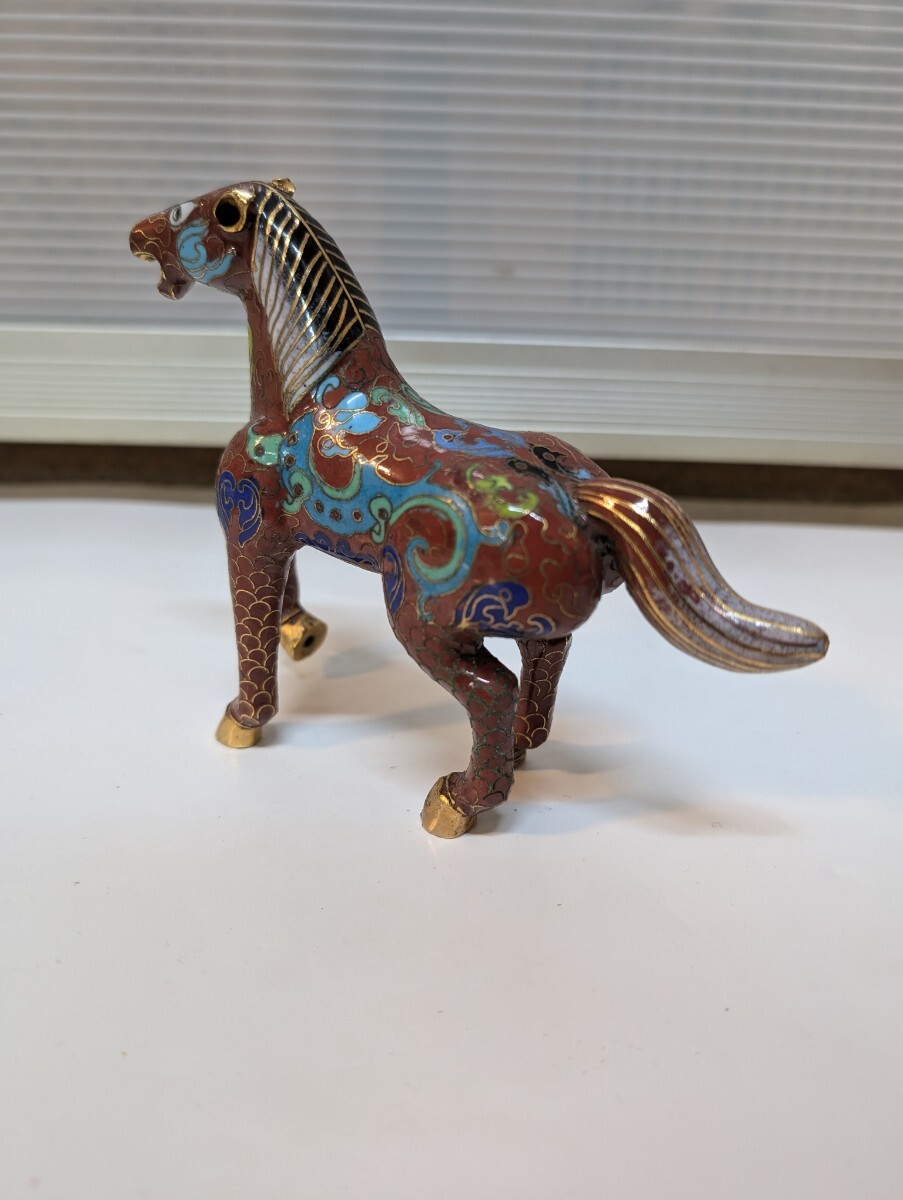 七宝焼 馬 置物 インテリア 金属工芸(銅製)|売買された 七宝焼 馬 置物 インテリア 金属工芸(銅製)|売買された