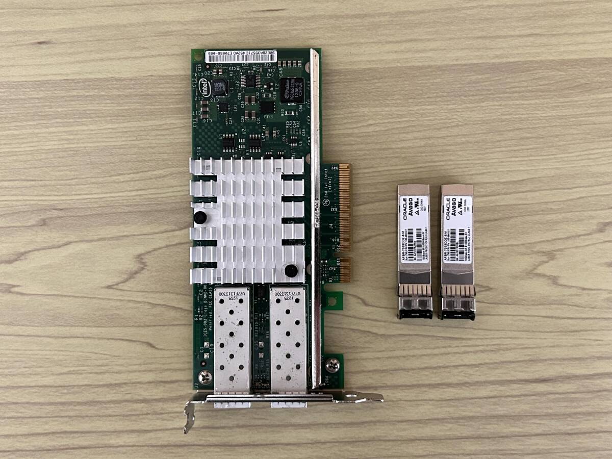 Oracle Sun 2ポート10GbE SFP+ ネットワークカード / ロープロファイル / SFPモジュール×2個付き　①