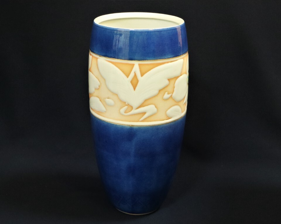 九谷焼 松本佐吉 花紋 花瓶 高さ25.5cm(花器、壷)|売買された 九谷焼 松本佐吉 花紋 花瓶 高さ25.5cm(花器、壷)|売買された