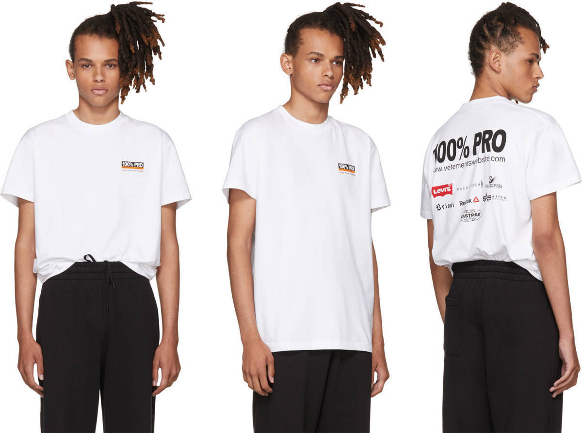 送料無料!Vetements / White '100% Pro' Standard T-Shirt Vetements White 100% Pro Standard Tee|Yahoo!フリマ(旧