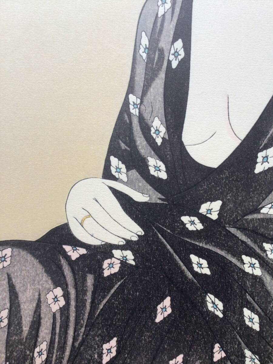復刻木版画 A 橋口五葉 画 夏衣の女 悠々洞版 手摺木版画 大正9 復刻木版画 A 橋口五葉 画 夏衣の女 悠々洞版 手摺木版画 大正9