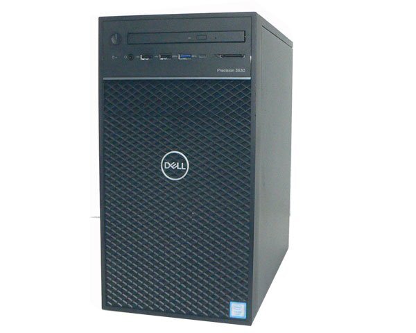 Windows10 Pro 64bit DELL PRECISION Tower 3630 Xeon E-2124 3.3GHz メモリ 8GB HDD 1TB×2(SATA 3.5インチ) DVD-ROM Quadro P620