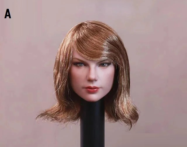 2種類 1/6 汎用 アクションフィギュア 交換 ヘッド 金髪 ブロンド 美形 精密 女性 カスタム ヘッド ショート ロング ヘアー 12inc A636