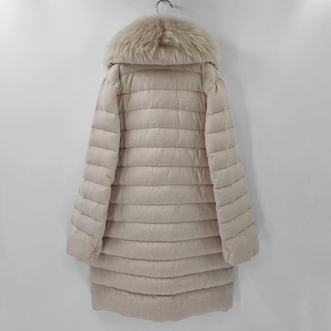 新品同様】ムーレー ウール カシミヤ ダウンコート フォックス 新品同様】ムーレー ウール カシミヤ ダウンコート フォックス