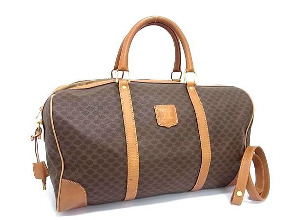 【CELINE】2wayバッグ ボストンバッグ 旅行鞄 マカダム柄 PVC. CELINE】2wayバッグボストンバッグ旅行鞄マカダム柄PVC.