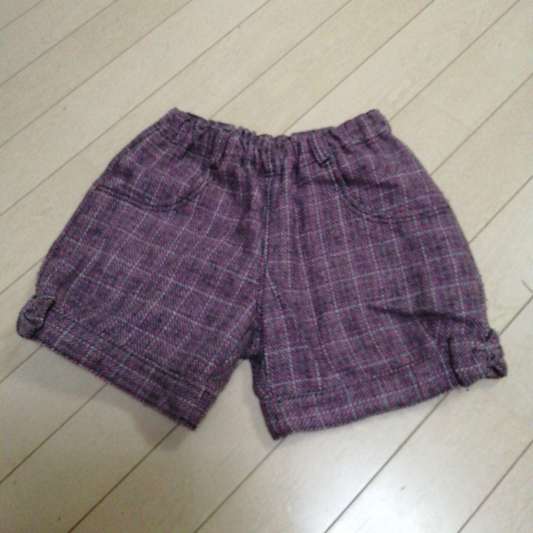 ♪mezzo pianoメゾピアノ　ウエストゴムツイードショートパンツ130_画像1