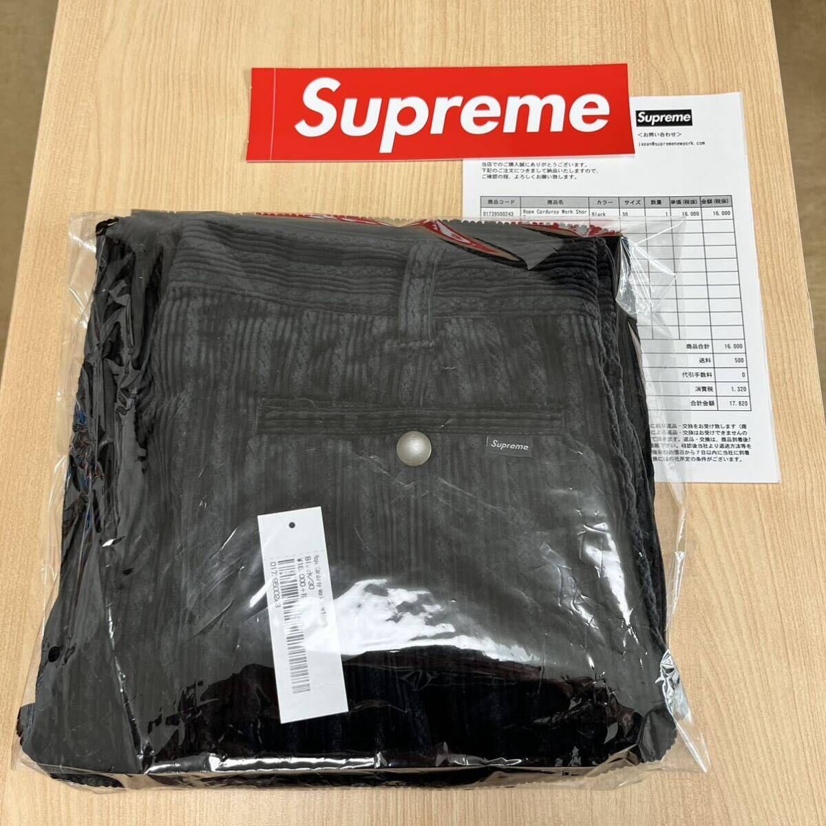 美品 19ss Supreme Rope Corduroy Work Short Black 30 半タグ 美品 19ss Supreme Rope Corduroy Work Short Black 30 半タグ