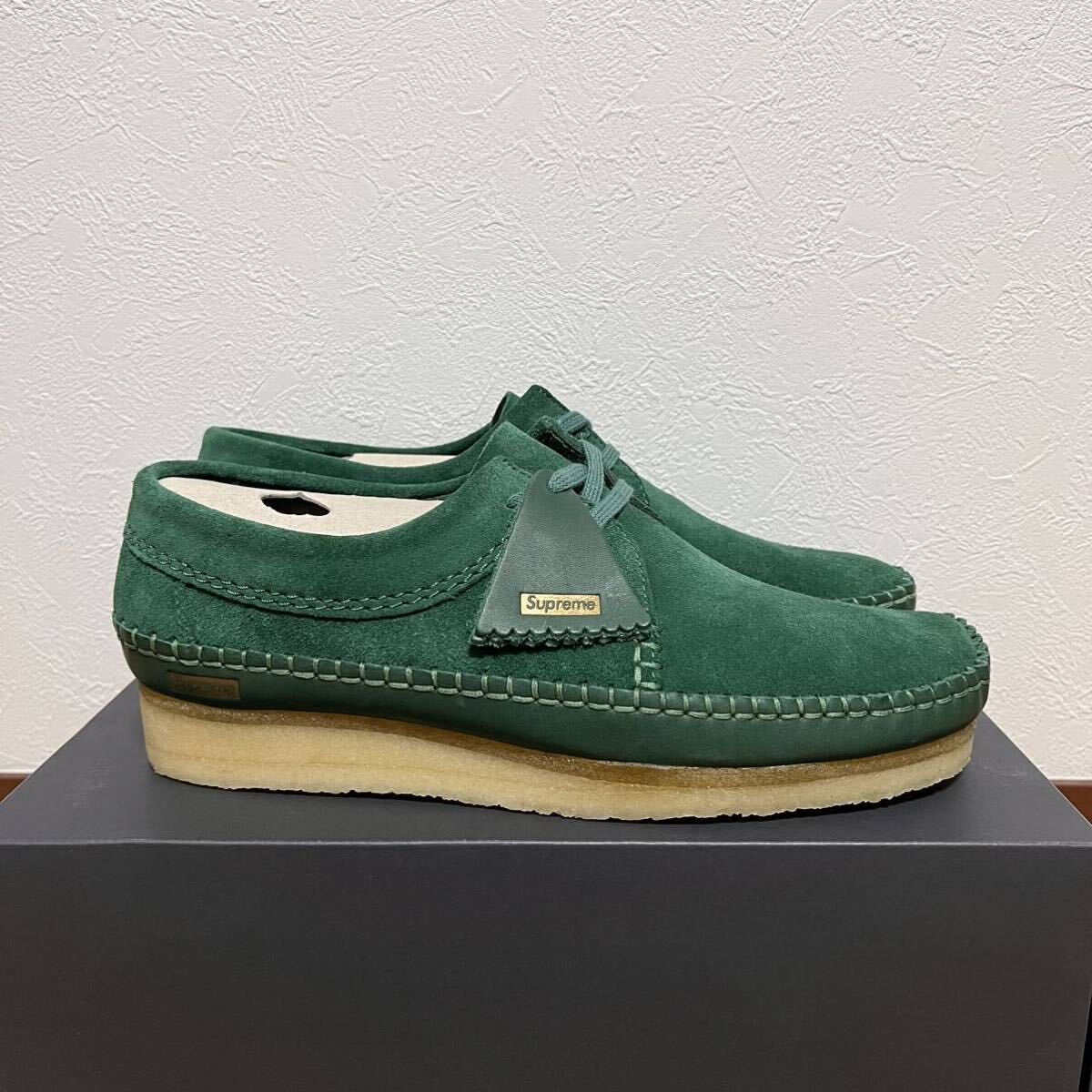未使用 18ss Supreme Clarks Originals Weaver Green 半タグ 未使用 18ss Supreme Clarks Originals Weaver Green 半タグ