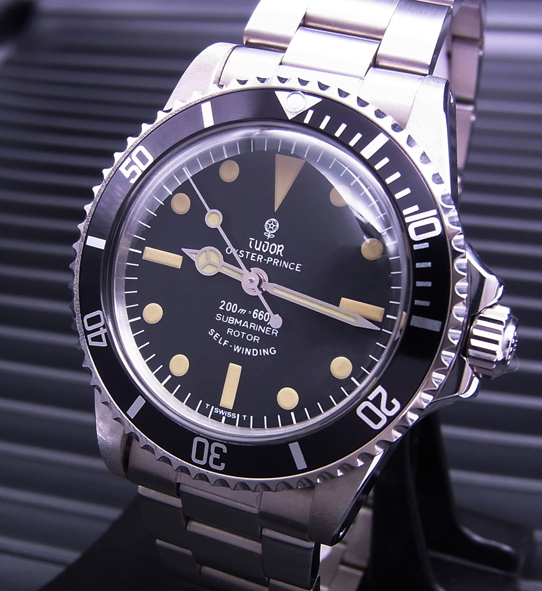 TUDOR ビンテージ 小薔薇サブマリーナ OH済み インナーサークル無し 7016/0 自動巻　歩度抜群！！ 5連ジュビブレス付+NATO付　歩度良好！