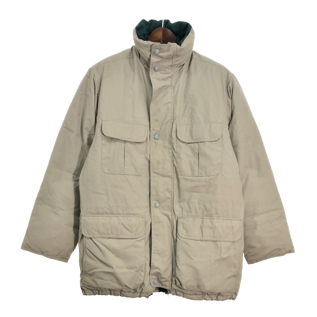 90年代 Eddie Bauer エディーバウアー RIDGE LINE ダウンジャケット アウトドア ベージュ (メンズ S) 中古 古着 R8487