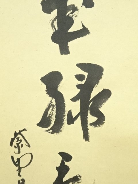 ys7127204; 宗sou 大徳寺 前田昌道筆 「萬歳緑毛亀」一行書 肉筆紙