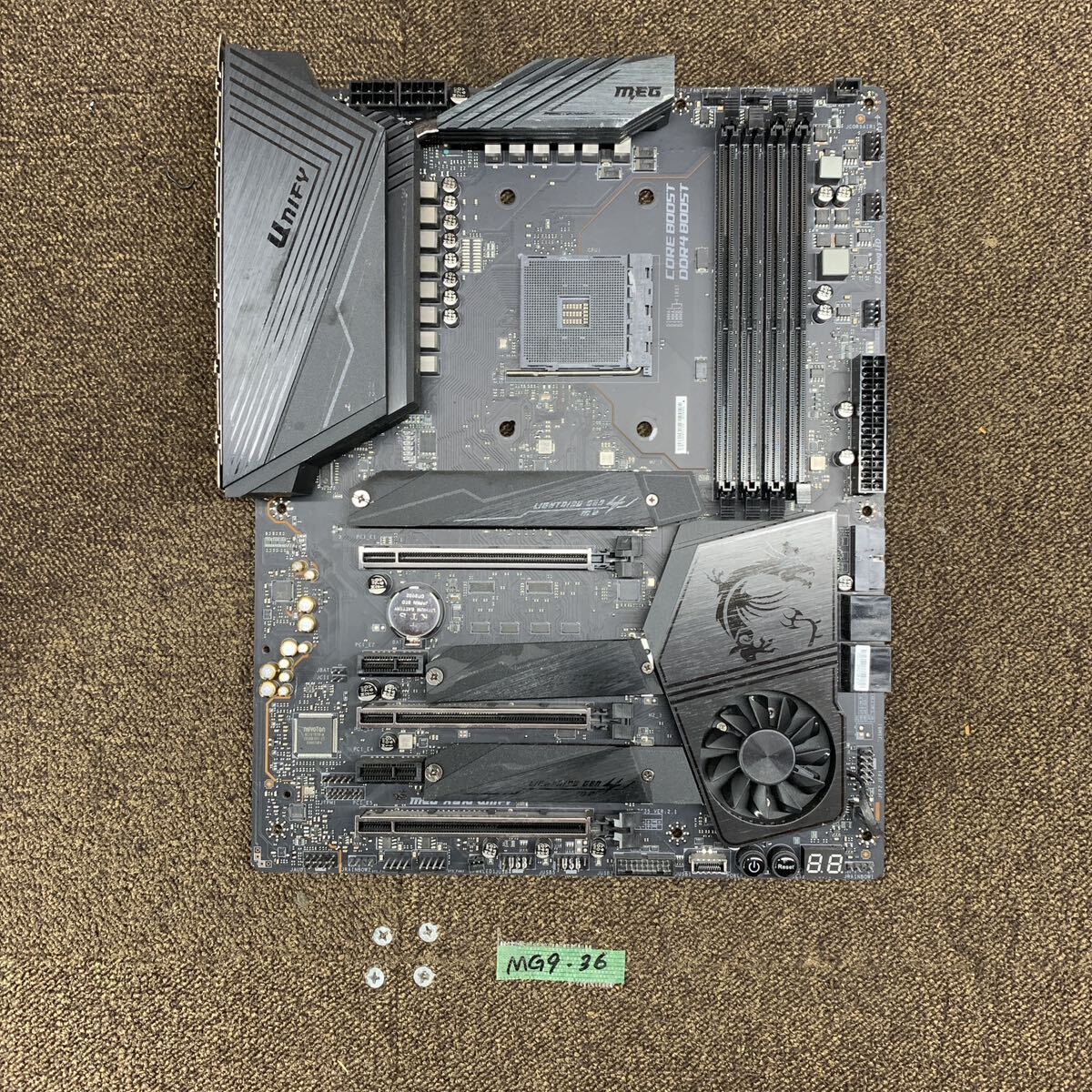 MG9-36 激安 マザーボード MSI MEG X570 WIFI SOCKET AM4 BIOS立ち上がり確認済み ジャンク