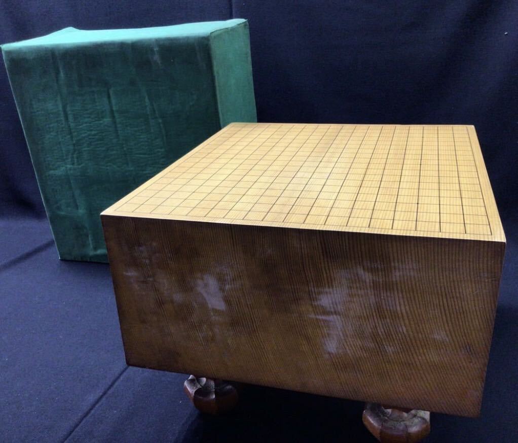 749】送無 囲碁盤 本榧 へそ付き 新かや 厚さ20.5cm 749】送無 囲碁盤 本榧 へそ付き 新かや 厚さ20.5cm