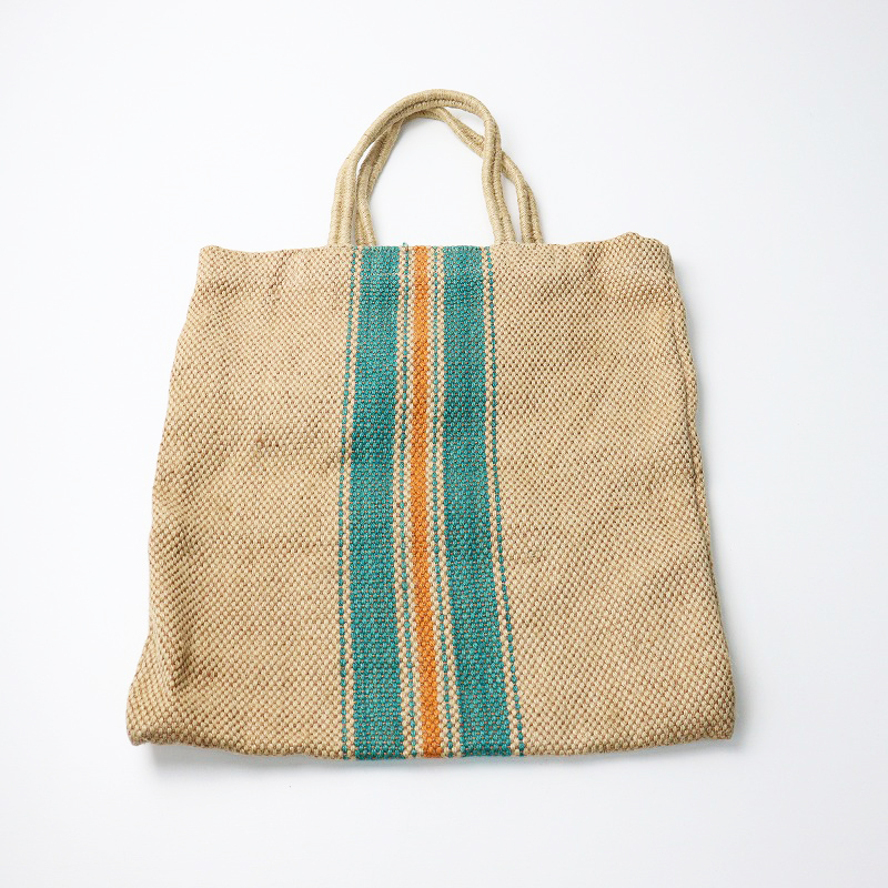 マイソンベンガル MAISON BENGAL ジュートバッグ /ナチュラル グリーン トートバッグ TOTEBAG【2400014029376】
