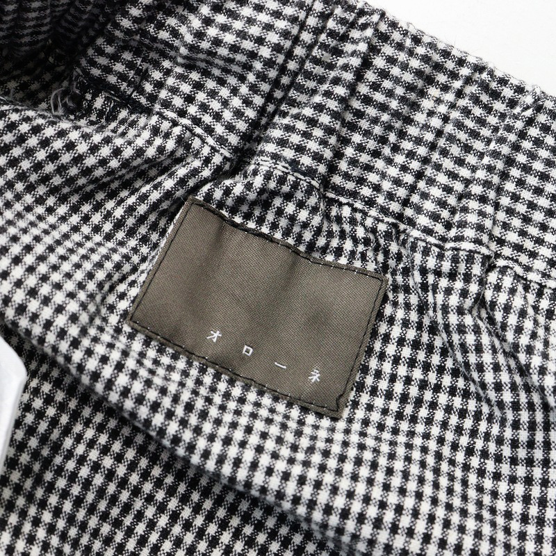美品 オローネ TANDEYコットンリネン ギンガムチェック 美品 オローネ TANDEYコットンリネン ギンガムチェック オローネ