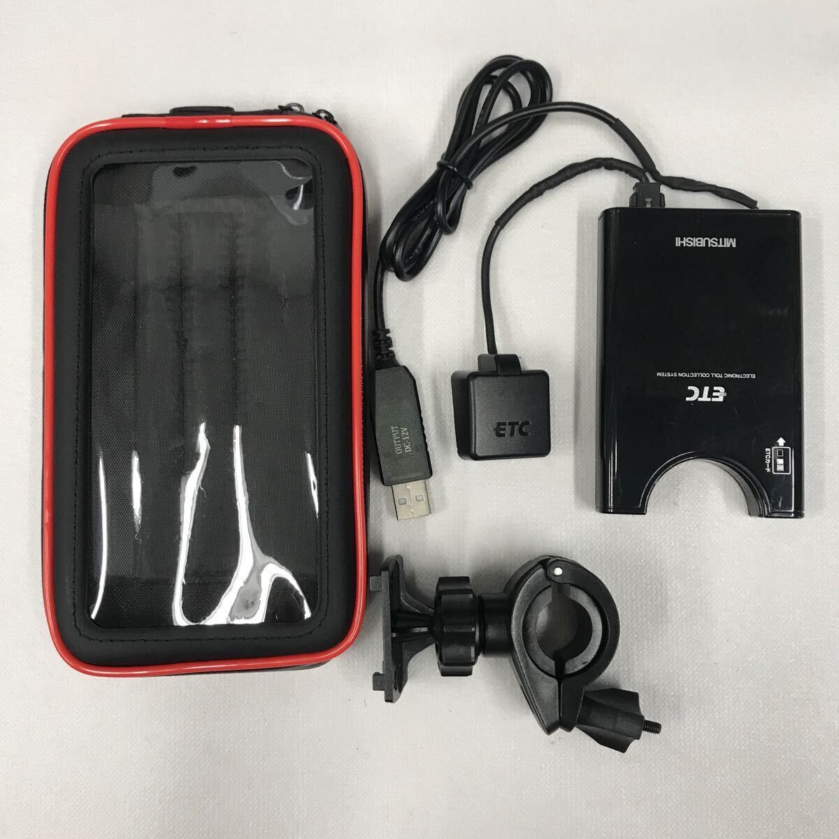 ★ETC 軽自動車セットアップ自主運用モバイルバッテリー対応USB 。防水ケース ☆保証付☆バイク用 ETC車載器 軽自動車セットアップ 自主運用