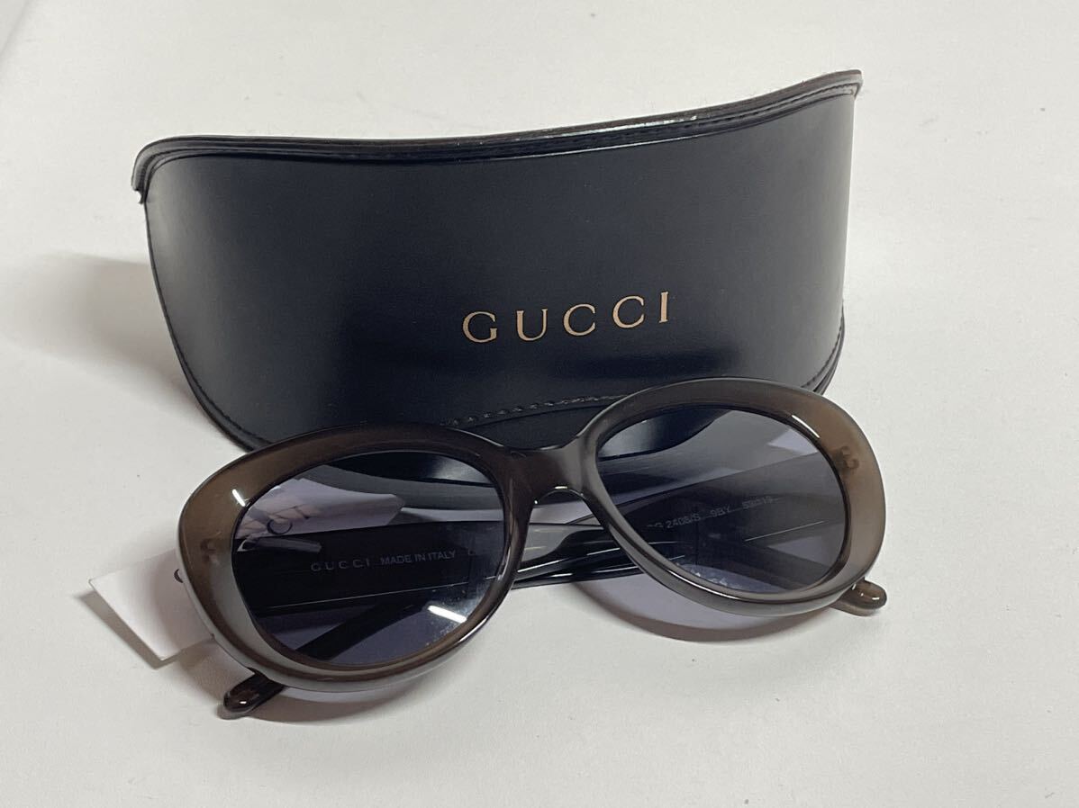 美品 ■ GUCCI グッチ GG サングラス ブラック系 ケース付 ユニセックス