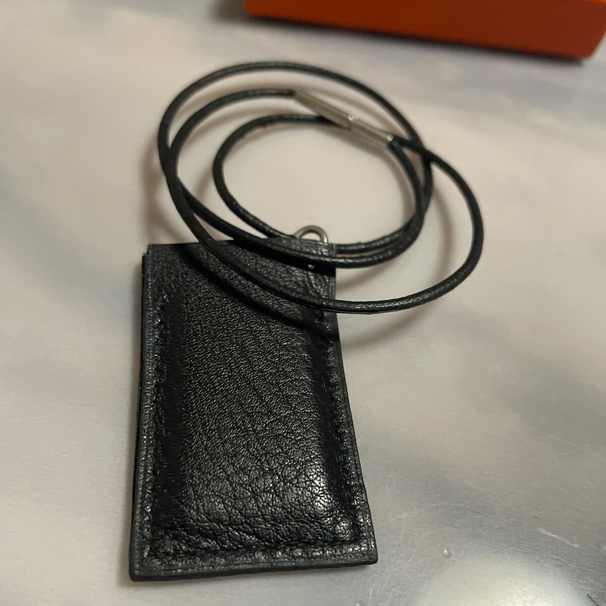  Hermes HERMES кожа собака очарование колье 2 позиций комплект с коробкой 
