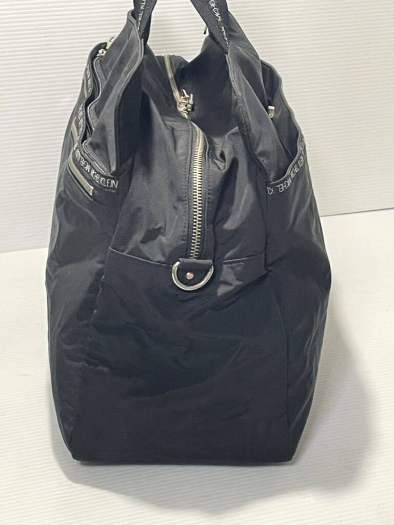 A045# почти новый товар # Michel Klein сумка "Boston bag" портфель "мамина сумка" нейлон большая вместимость легкий водонепроницаемый многофункциональный чёрный 
