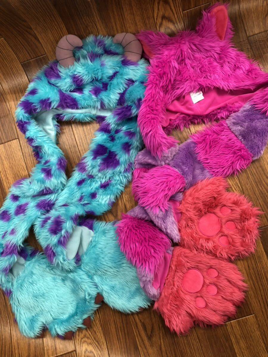 2個セット チシャ猫 サリー ファンキャップ マフラー 被り物 TDL 2個セット チシャ猫 サリー ファンキャップ マフラー 被り物 TDL
