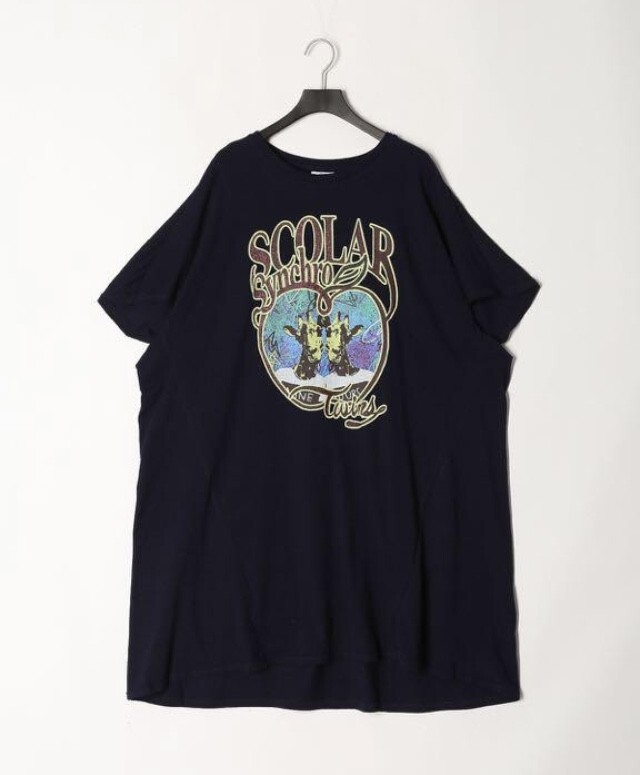 ScoLar スカラー ジラフ柄 Tシャツワンピース ワンピース 新品 未使用 チュニック