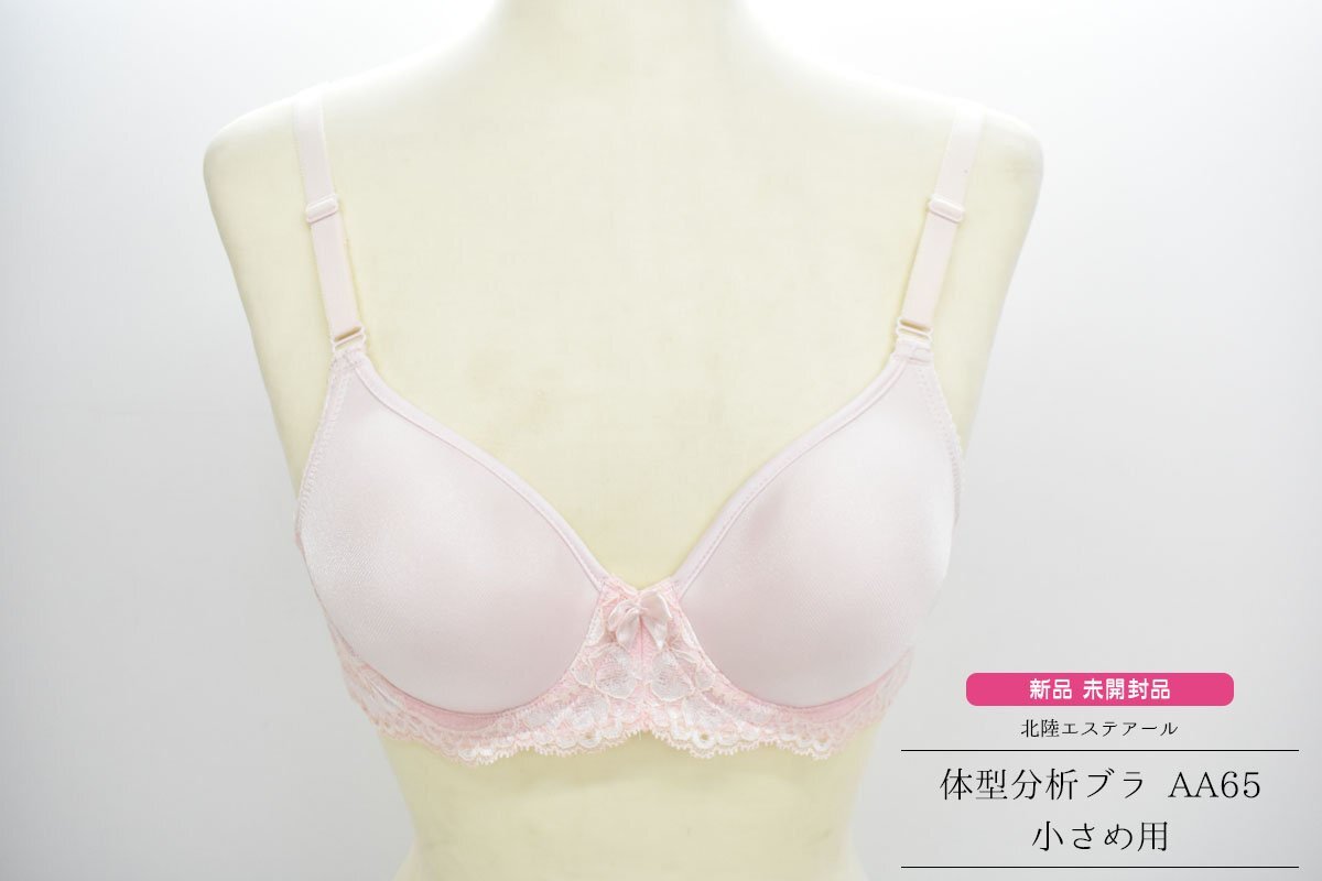 未使用 新品 AA65 ピンク 北陸エステアール 小さめ用 体型分析ブラ [補正下着][日本製][通販生活][体型補正][ブラジャー]
